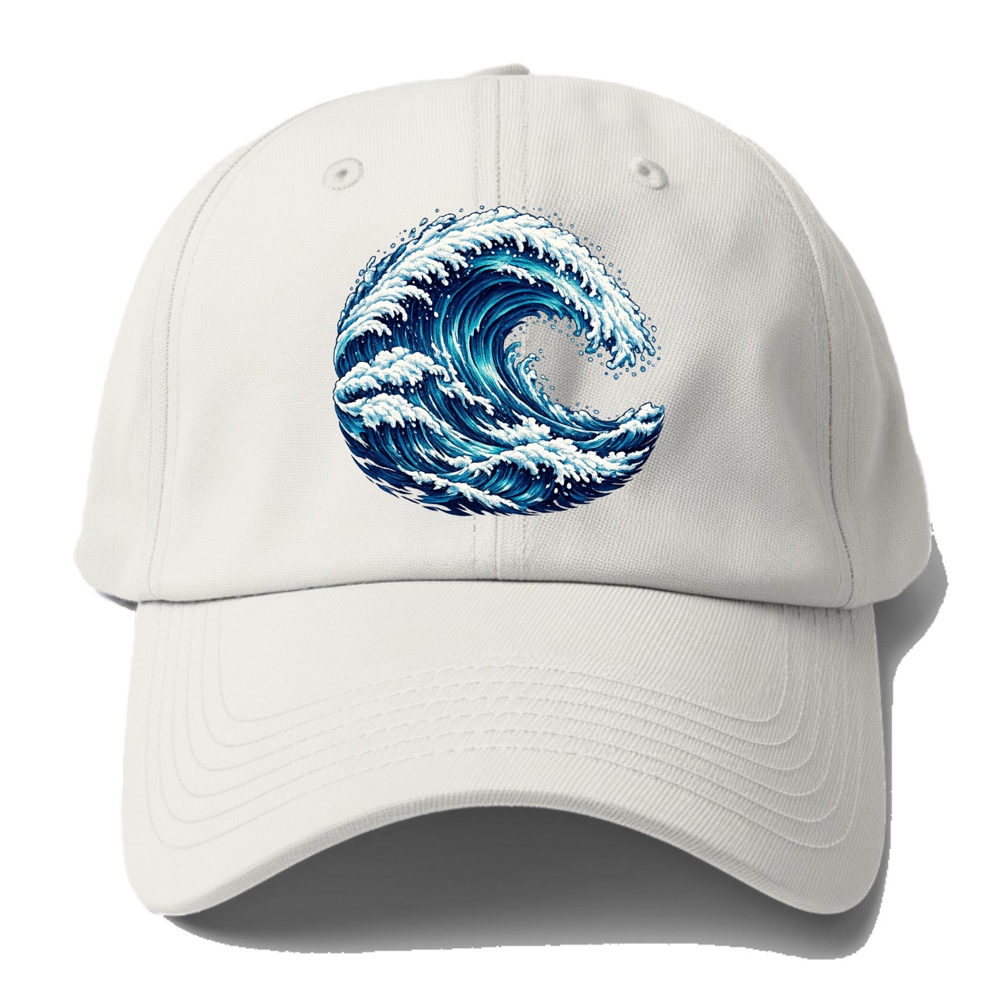Ocean Wave - Baseball Cap For Big Heads - Off White