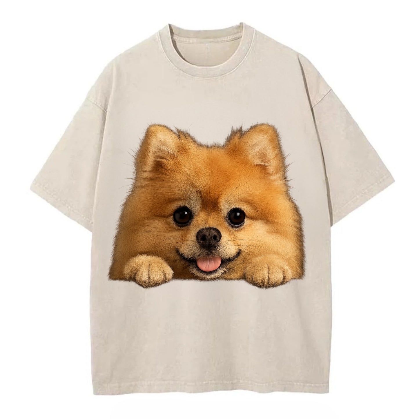 Pomeranian  - Vintage T-shirt - Off White