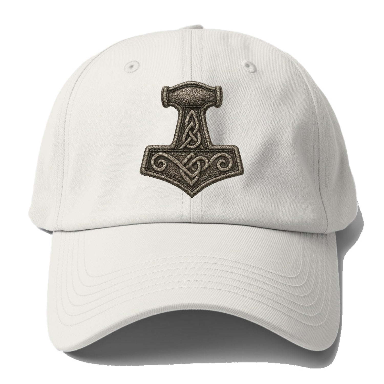 Mjolnir  - Baseball Cap For Big Heads - Off White