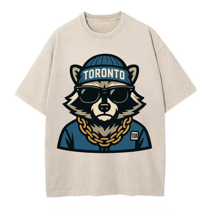 Toronto Raccoon - Vintage T-shirt - Off White
