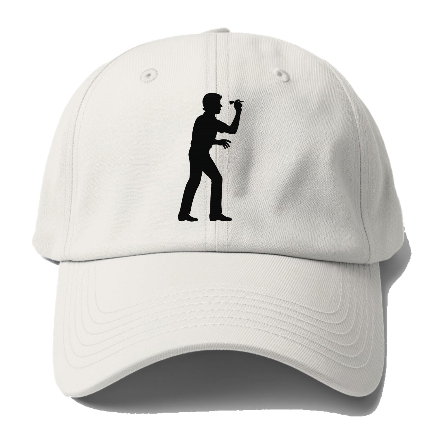 Darts player in throwing stance - Baseball Cap For Big Heads - Off White