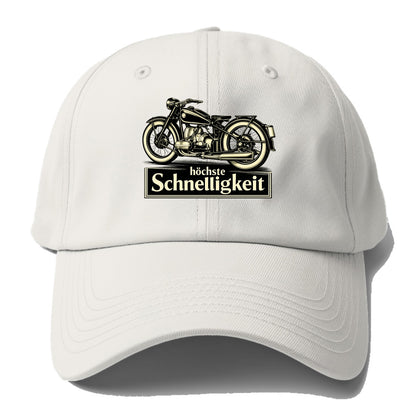 German Speed Motorcycle - Baseball Cap - Off White