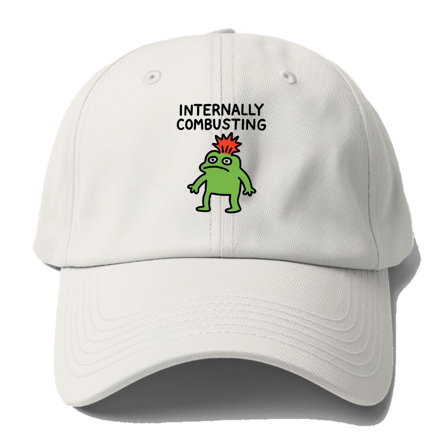 INTERNALLY COMBUSTING | Calm exterior exploding inside - Baseball Cap - Off White