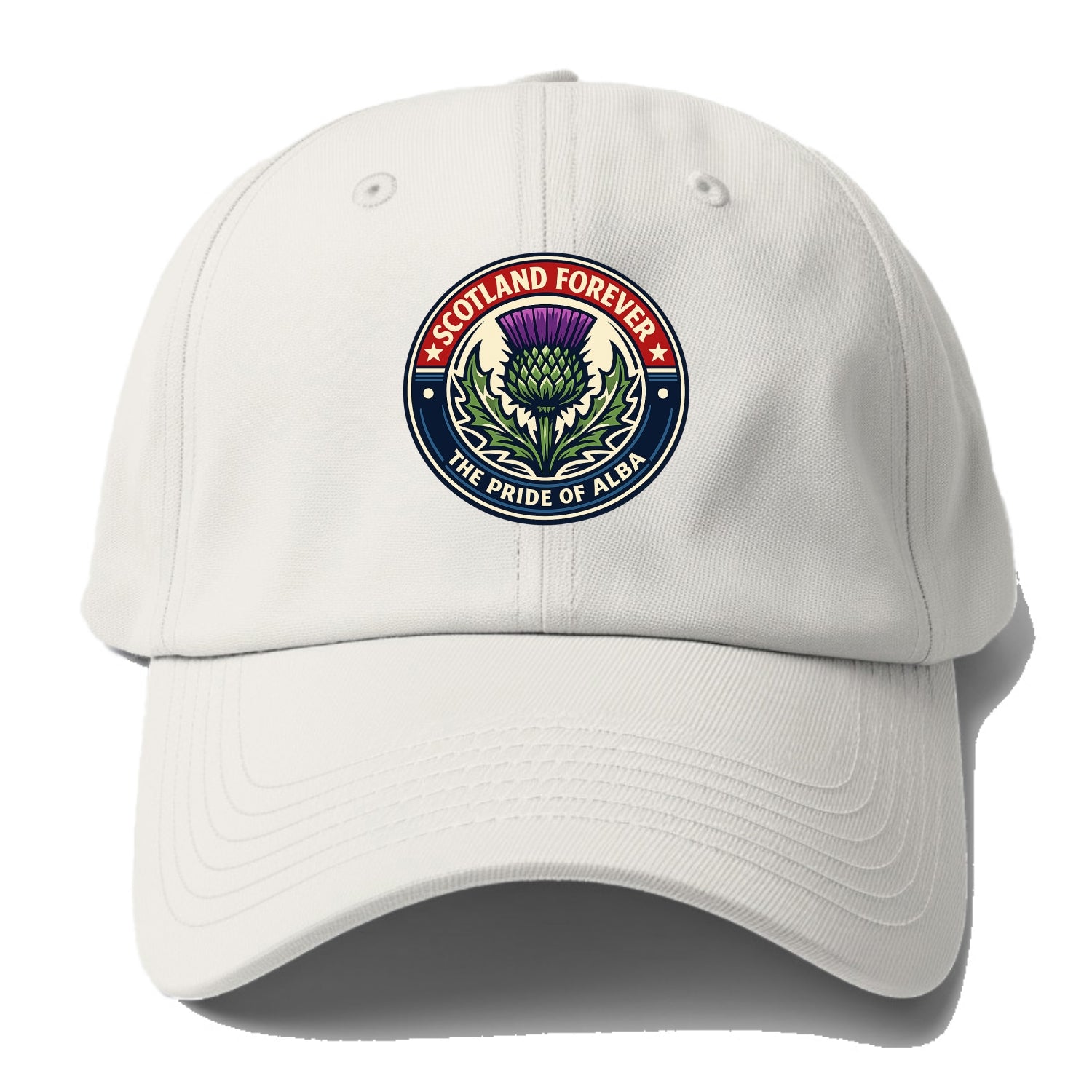 Highland Heritage Emblem - Baseball Cap - Off White