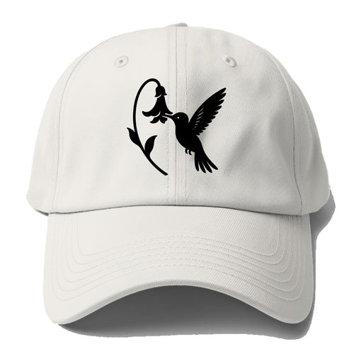 Hummingbird hovering at flower - Baseball Cap For Big Heads