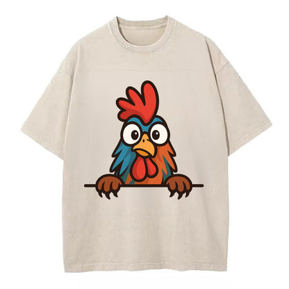 Rooster  - Vintage T-shirt - Off White