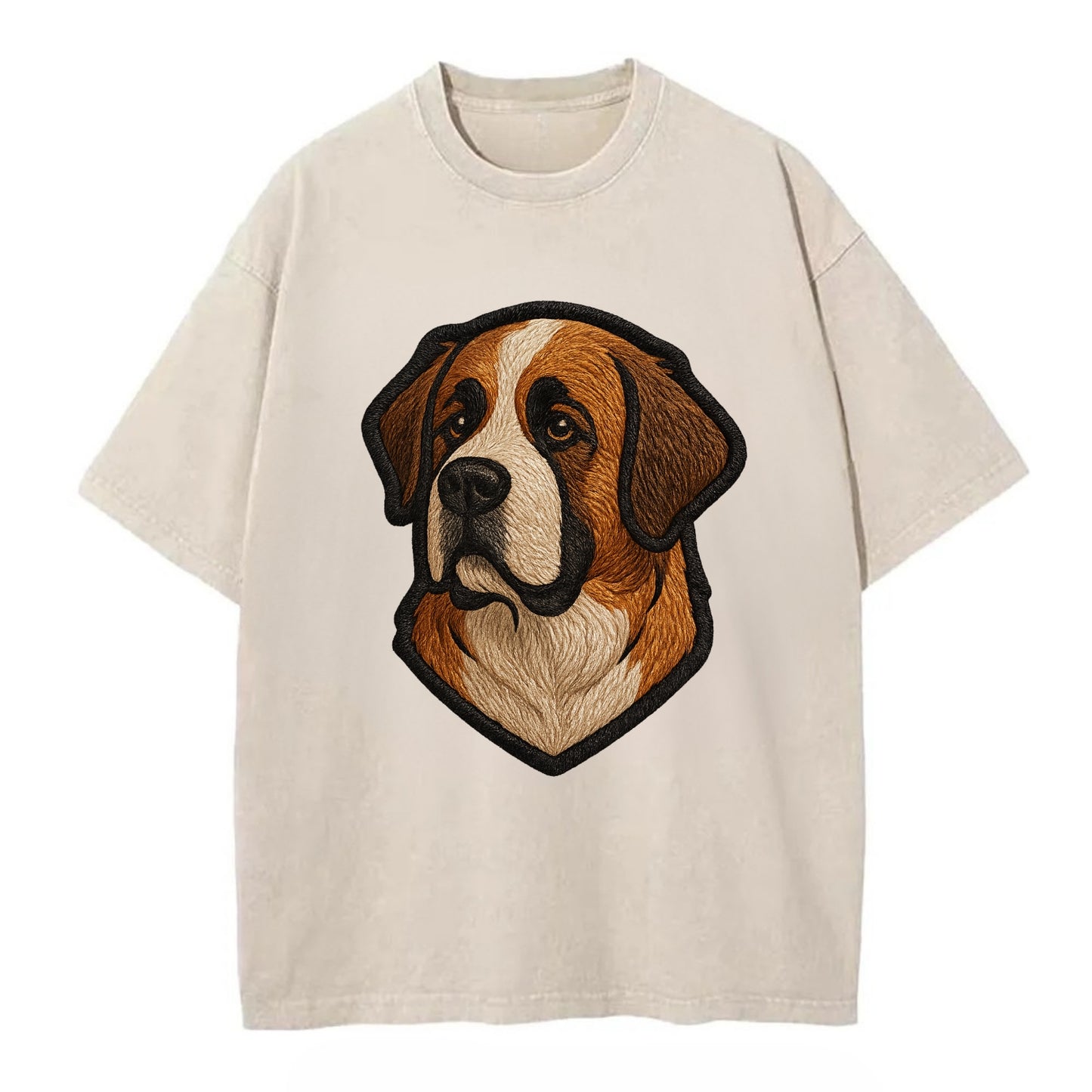 Saint Bernard - Modern gentle giant desi - Vintage T-shirt - Off White