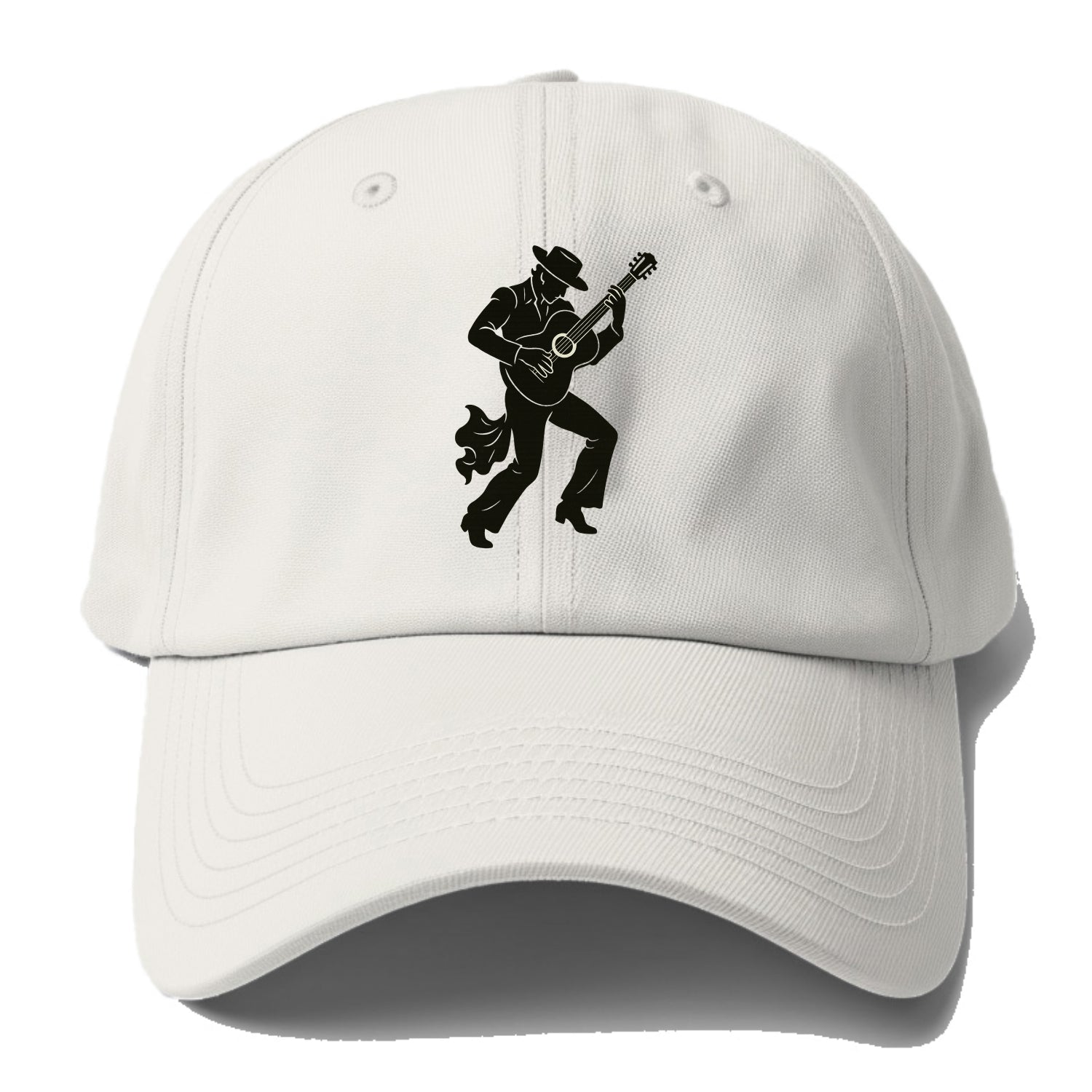 Flamenco guitarist dramatic pose - Baseball Cap For Big Heads - Off White