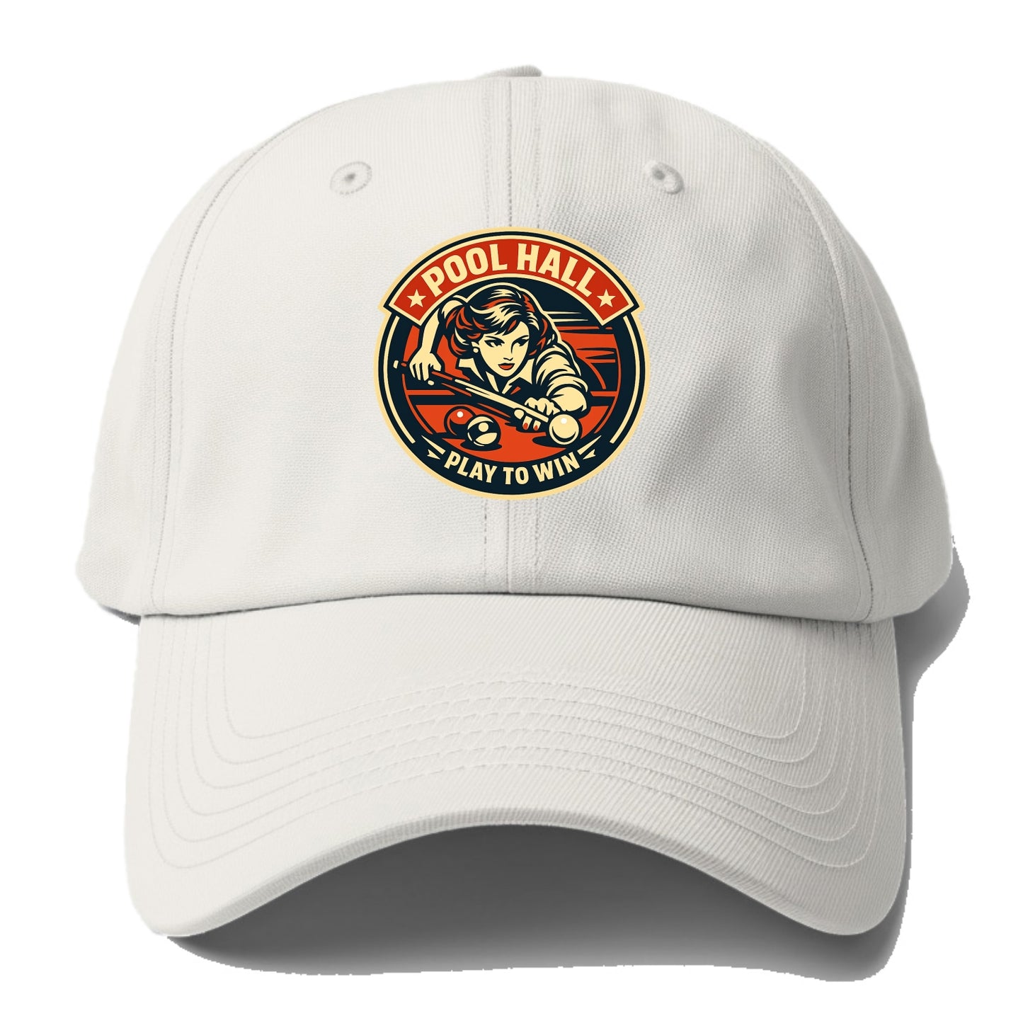 Cue Queen Emblem - Baseball Cap - Off White