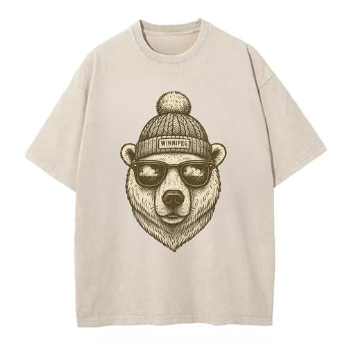 Winnipeg Polar Bear wearing Winnipeg bea - Vintage T-shirt