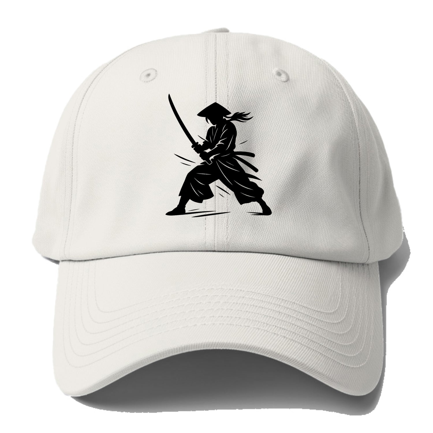 Samurai in battle-ready stance - Baseball Cap For Big Heads - Off White