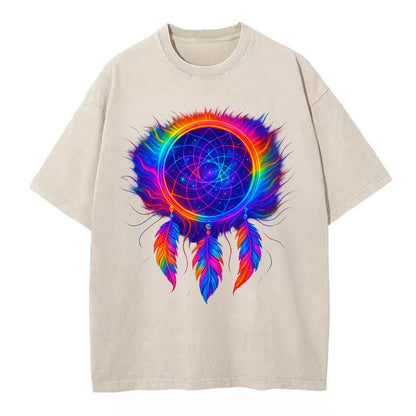 Dream Catcher Universe - Cosmic dreamcat - Vintage T-shirt - Off White