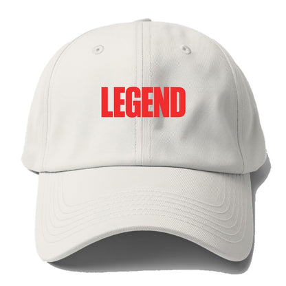 Bold typography design - "LEGEND" - remarkable person, iconic status - Baseball Cap For Big Heads - Off White