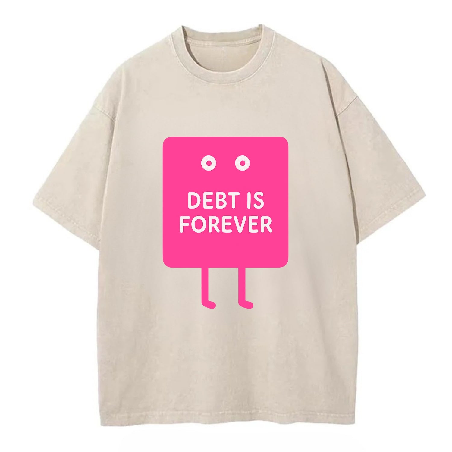DEBT IS FOREVER | Immortal credit card - Vintage T-shirt - Off White