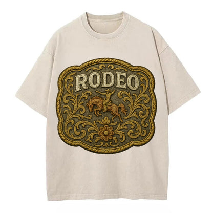 Rodeo Buckle  - Vintage T-shirt - Off White
