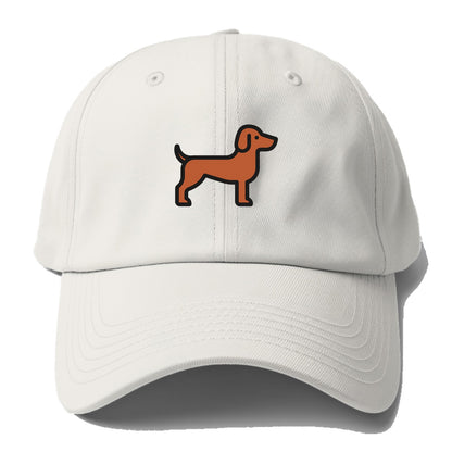 Vizsla - Rust colored flat side profile - Baseball Cap - Off White