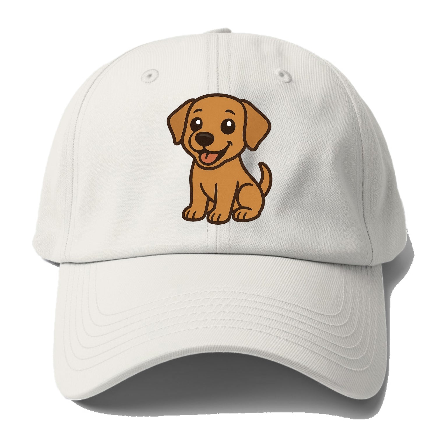 Labrador - Happy panting expression - Baseball Cap For Big Heads - Off White