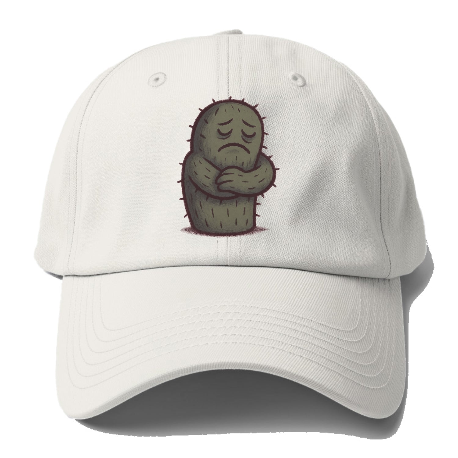 SINGLE IS VALID | Content cactus hugging itself - Baseball Cap For Big Heads - Off White