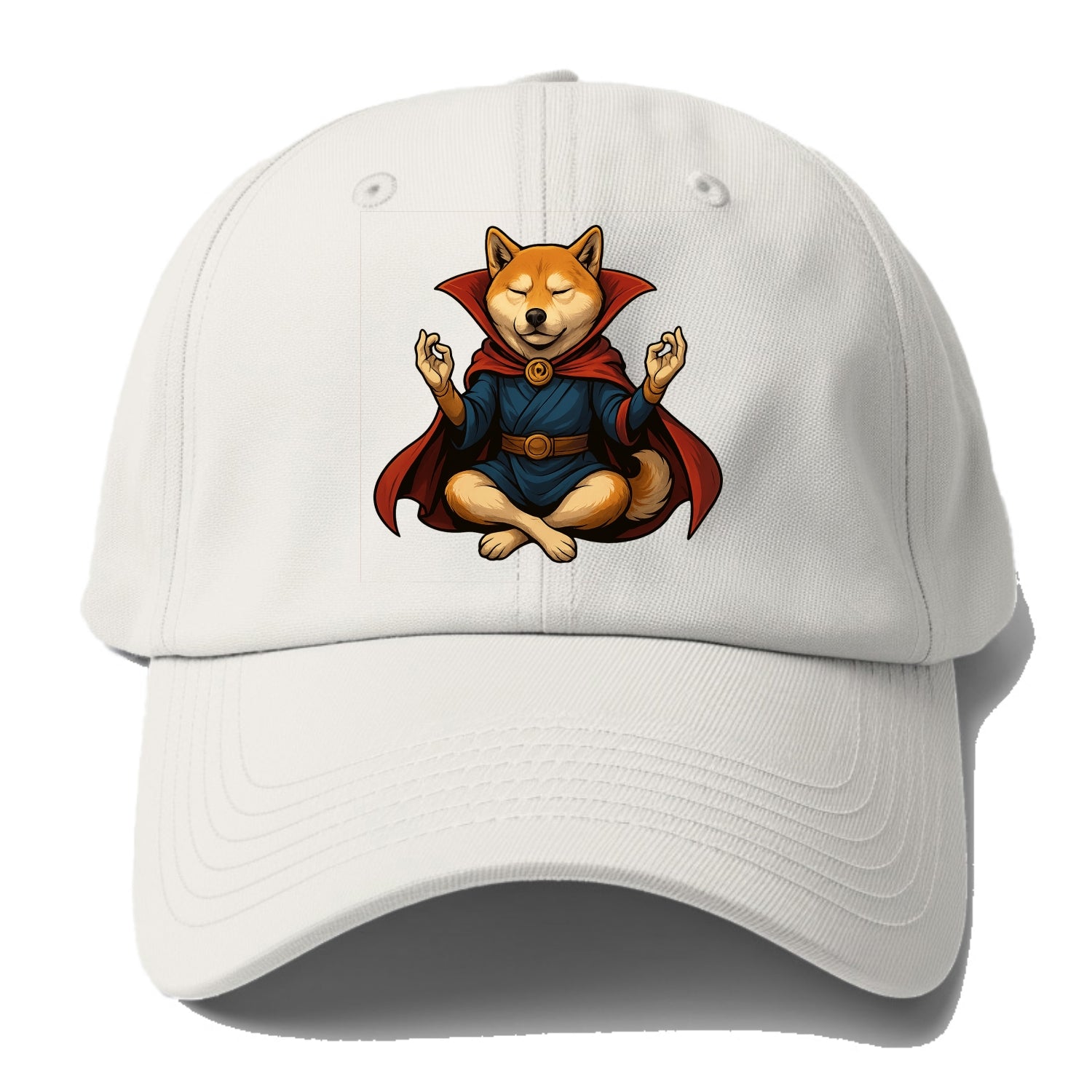 Shiba Inu Doctor Strange  - Baseball Cap - Baseball Cap For Big Heads - Off White