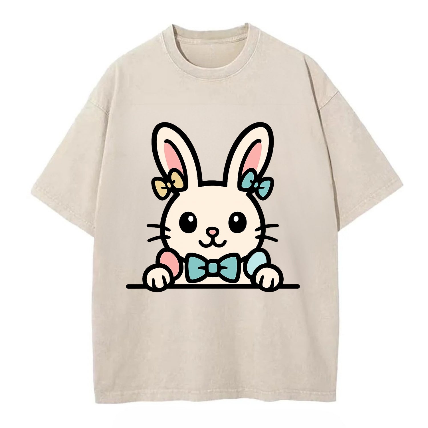 Easter Bunny  - Vintage T-shirt - Off White