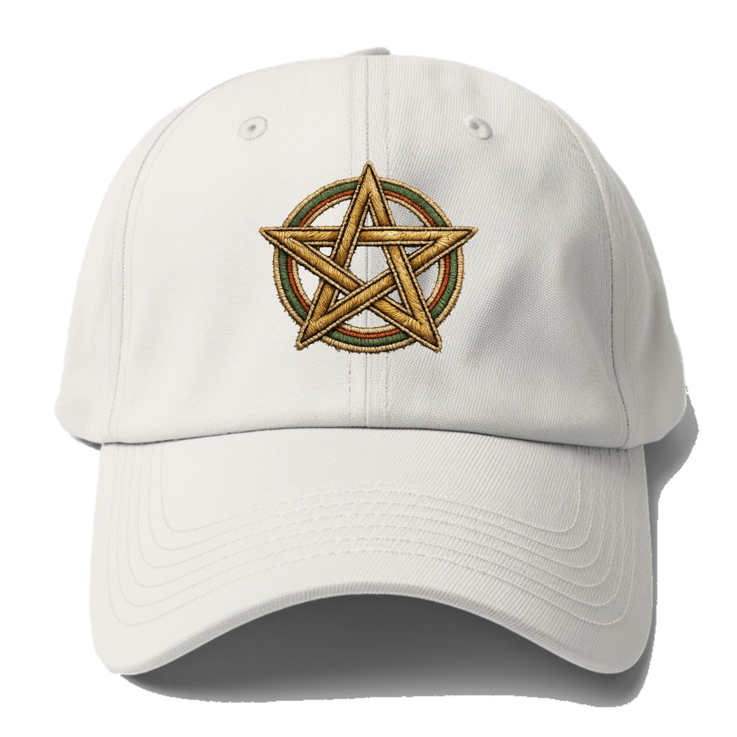 Pentacle Knot - Baseball Cap For Big Heads - Off White