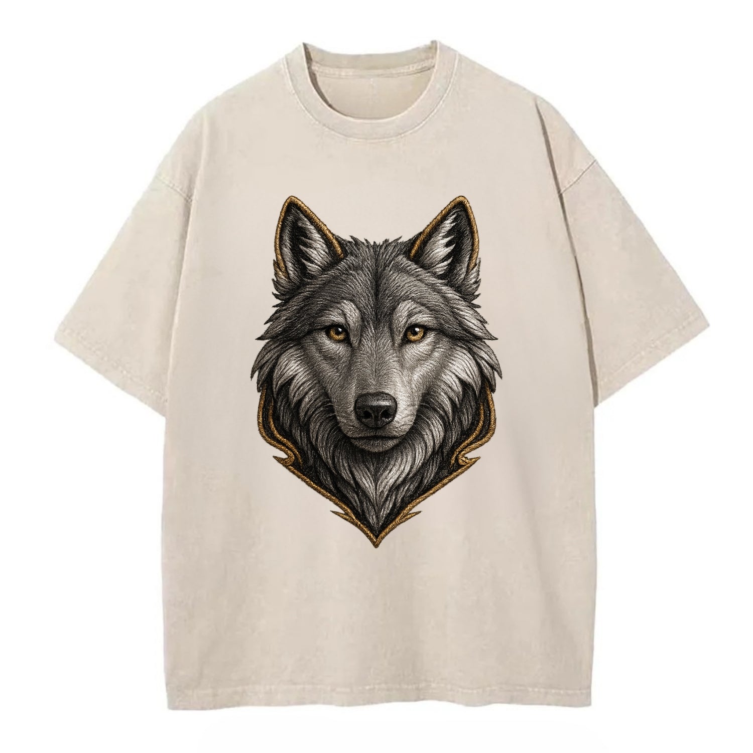 Wolf Totem  - Vintage T-shirt - Off White