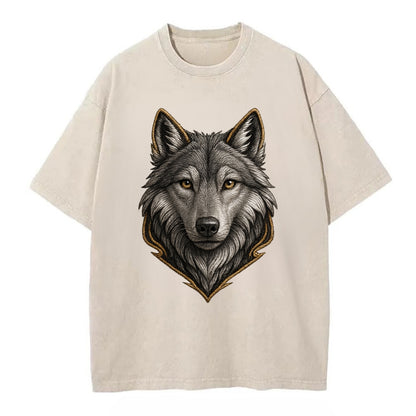 Wolf Totem  - Vintage T-shirt - Off White