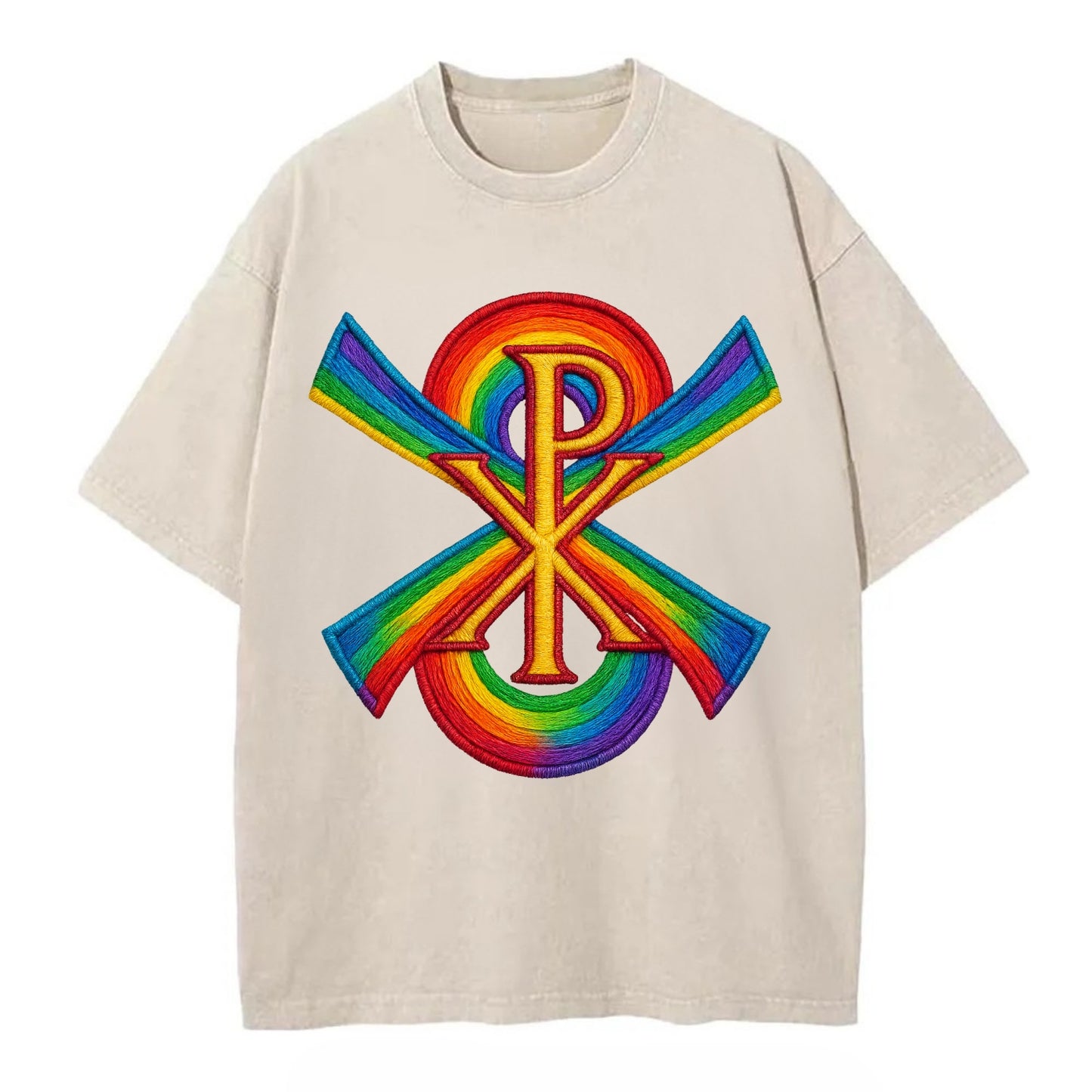Chi Rho  - Vintage T-shirt - Off White