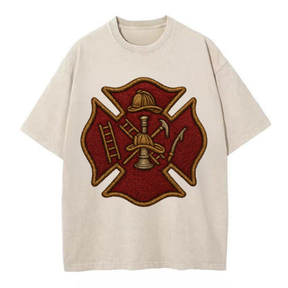 Maltese Cross  - Vintage T-shirt - Off White