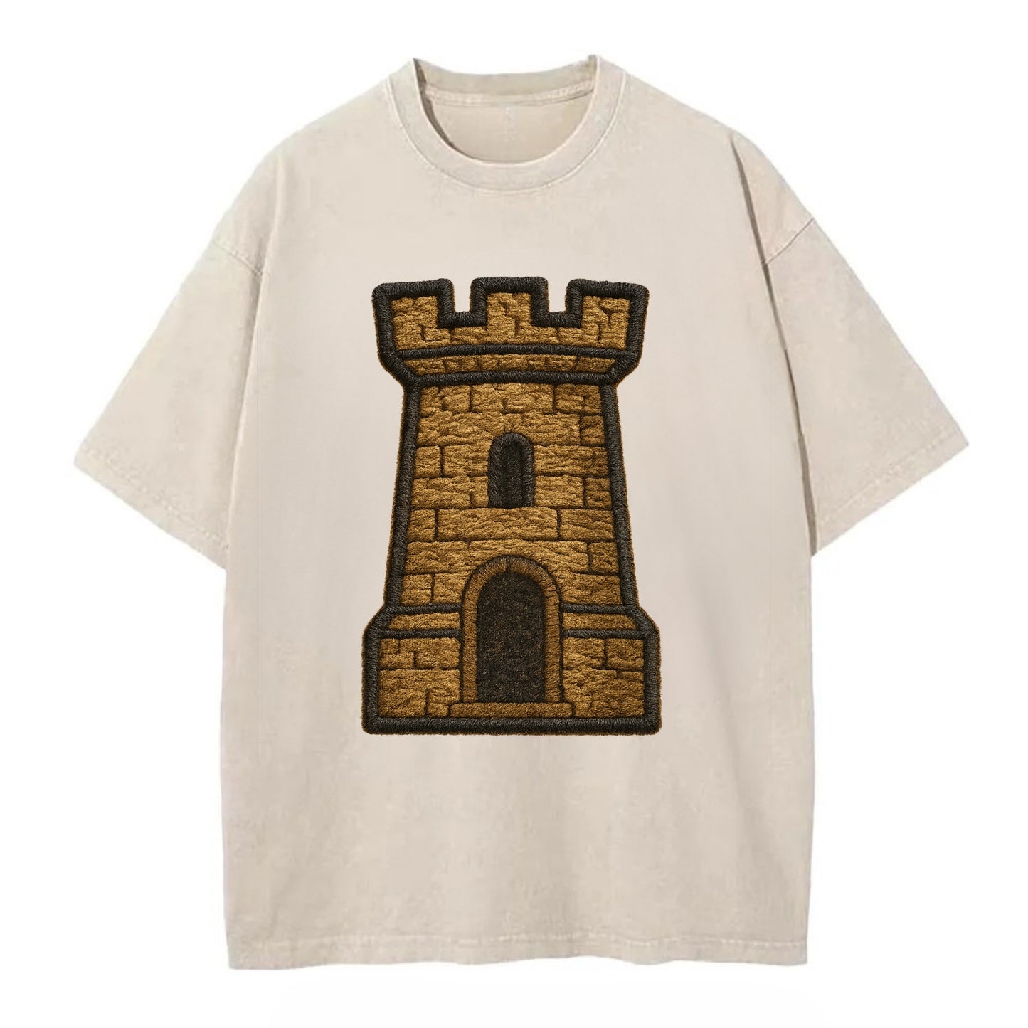 Castle Tower  - Vintage T-shirt - Off White