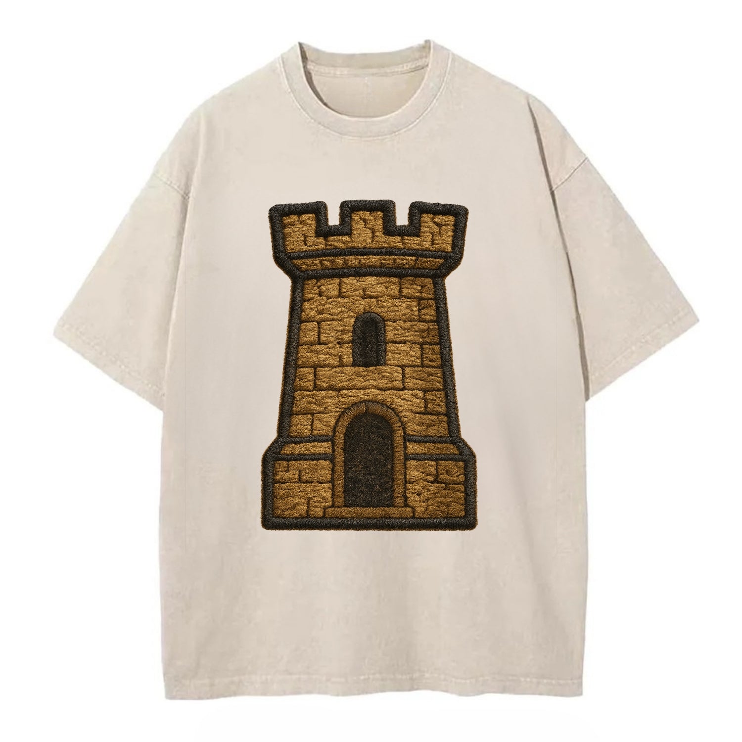 Castle Tower  - Vintage T-shirt - Off White