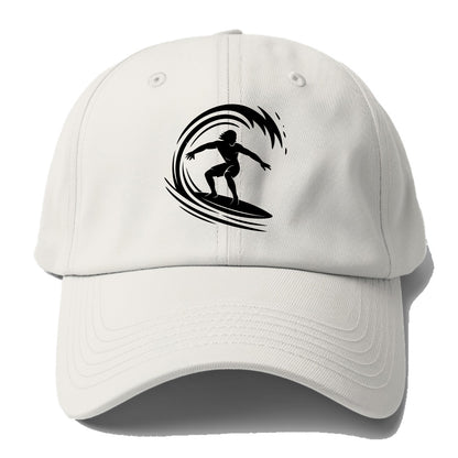 Hawaiian surfer riding big wave - Baseball Cap - Off White