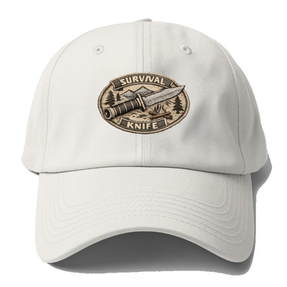 SURVIVAL KNIFE - fixed blade with compass in silver and black , - Baseball Cap For Big Heads - Off White