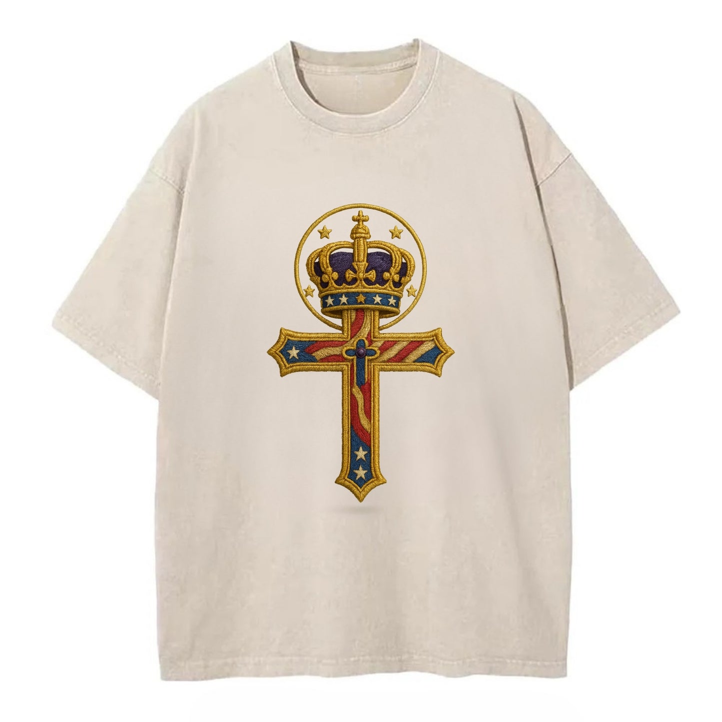 Cross and Crown  - Vintage T-shirt - Off White