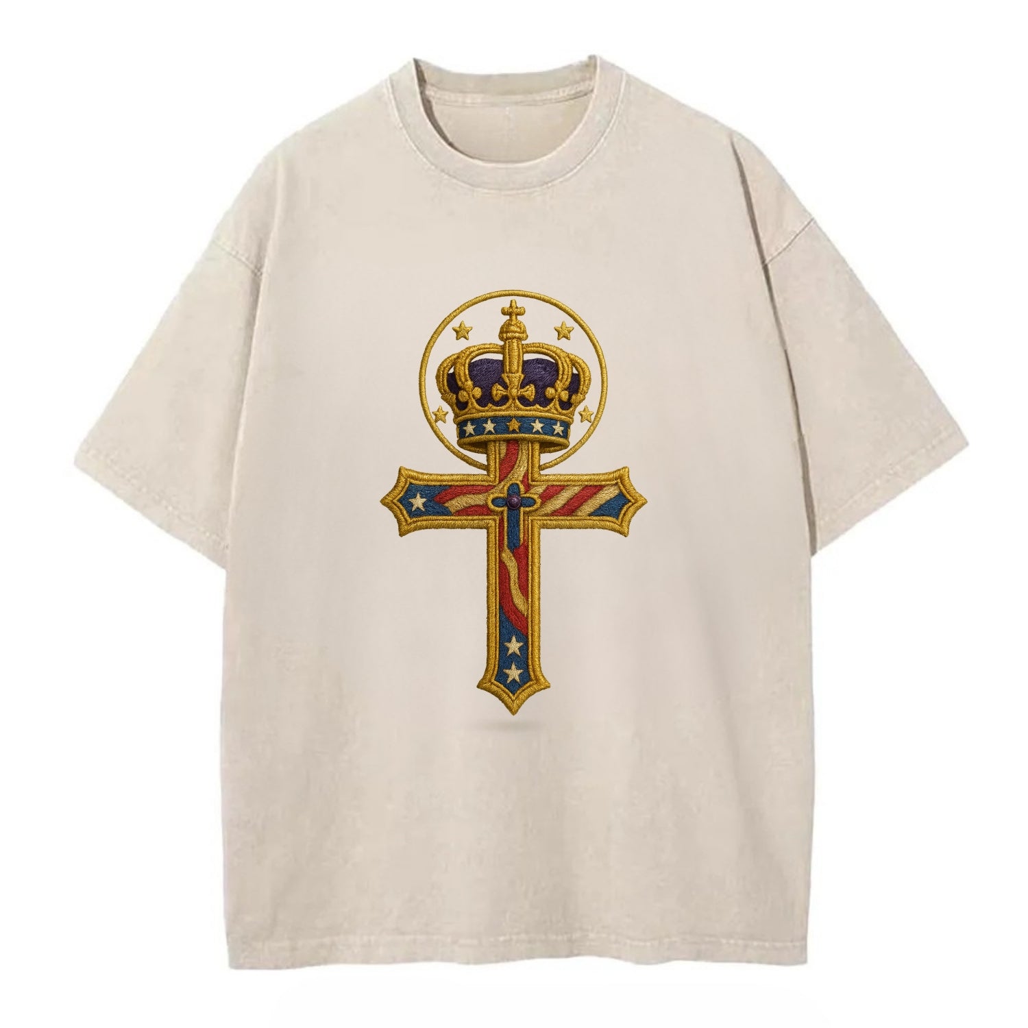 Cross and Crown  - Vintage T-shirt - Off White