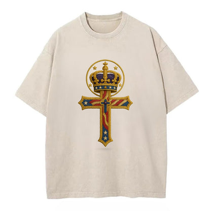Cross and Crown  - Vintage T-shirt - Off White
