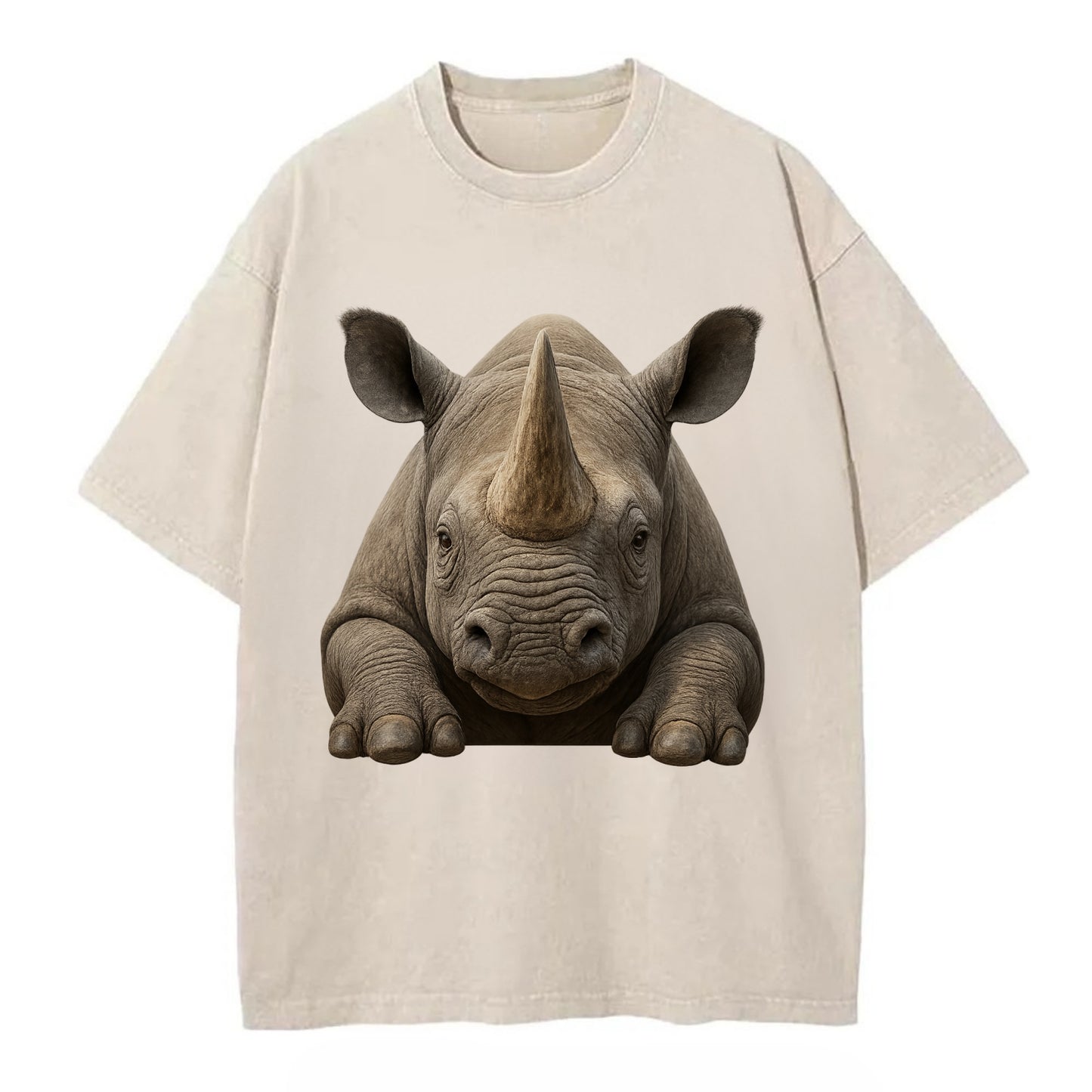 Rhinoceros  - Vintage T-shirt - Off White