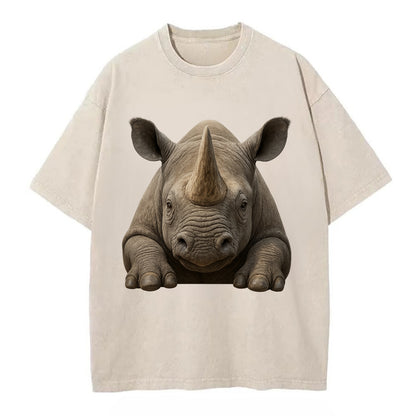 Rhinoceros  - Vintage T-shirt - Off White