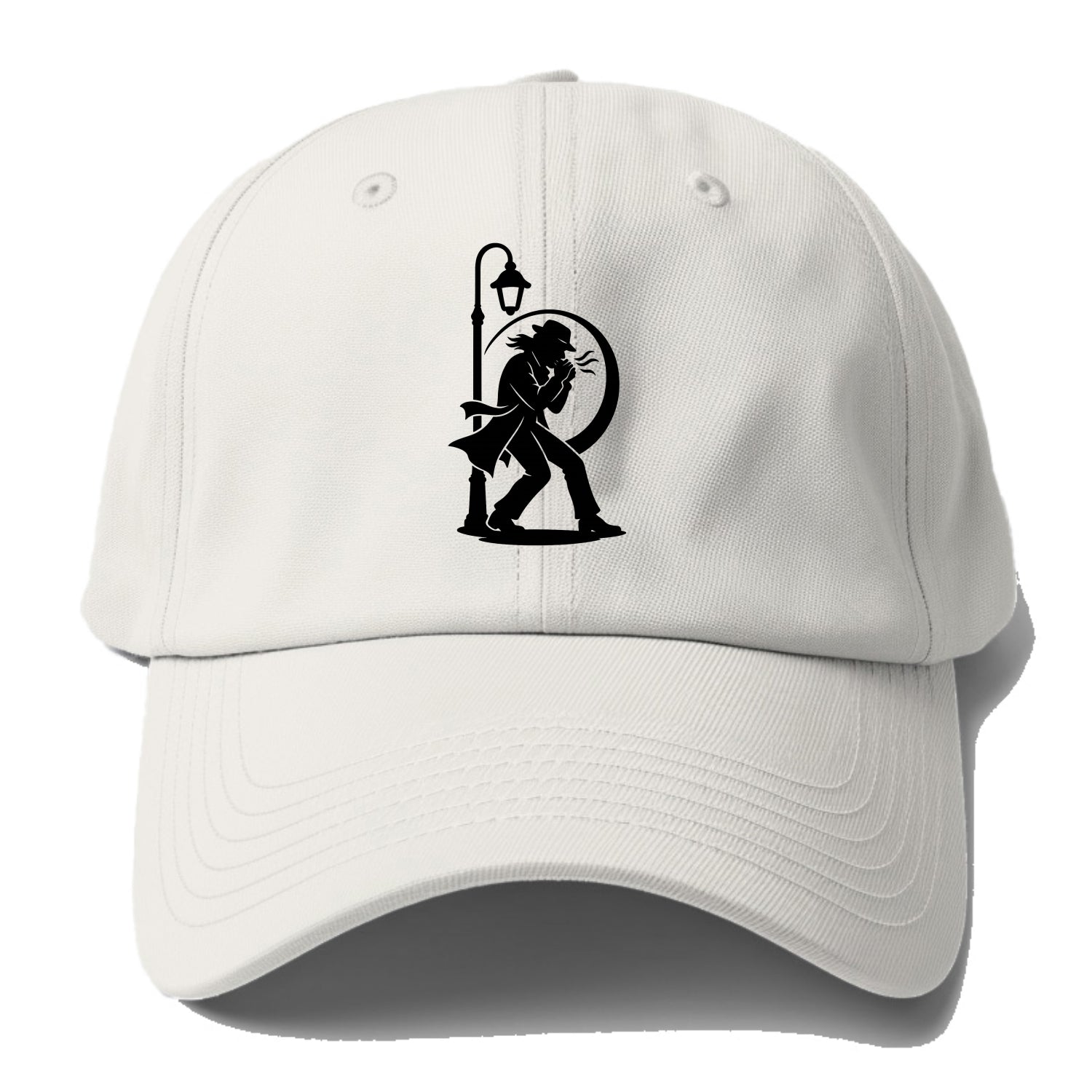 Blues harmonica player under streetlight - Baseball Cap For Big Heads - Off White