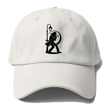 Blues harmonica player under streetlight - Baseball Cap For Big Heads - Off White