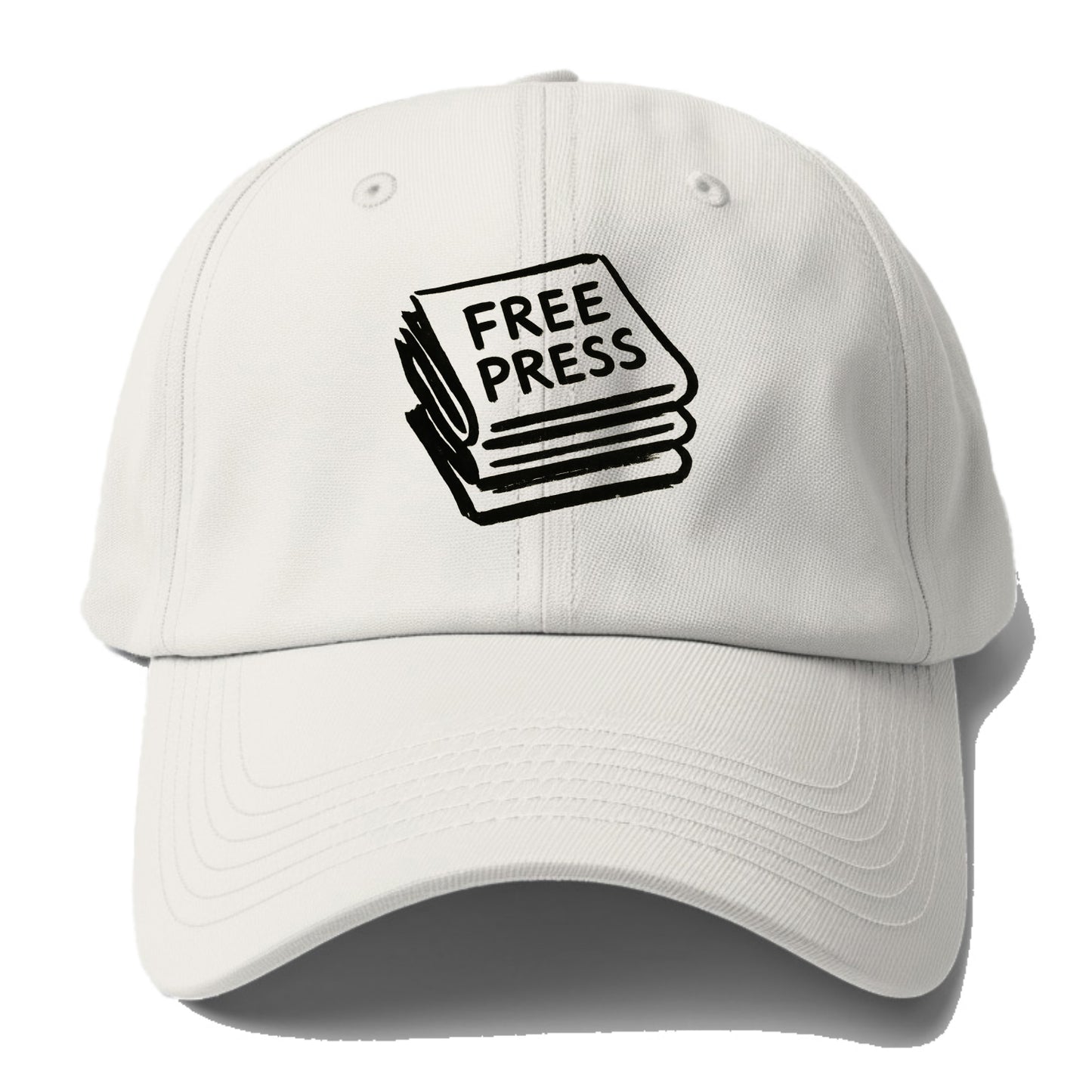 Stack of newspapers - free press bold ink brushstrokes - Baseball Cap - Off White