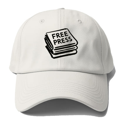 Stack of newspapers - free press bold ink brushstrokes - Baseball Cap - Off White