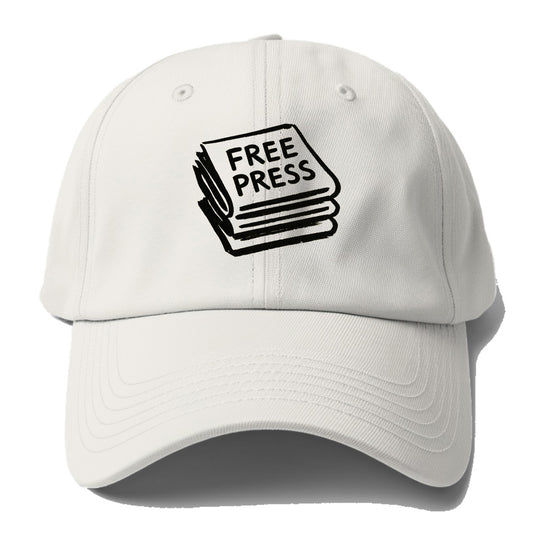 Stack of newspapers - free press bold ink brushstrokes - Baseball Cap - Off White