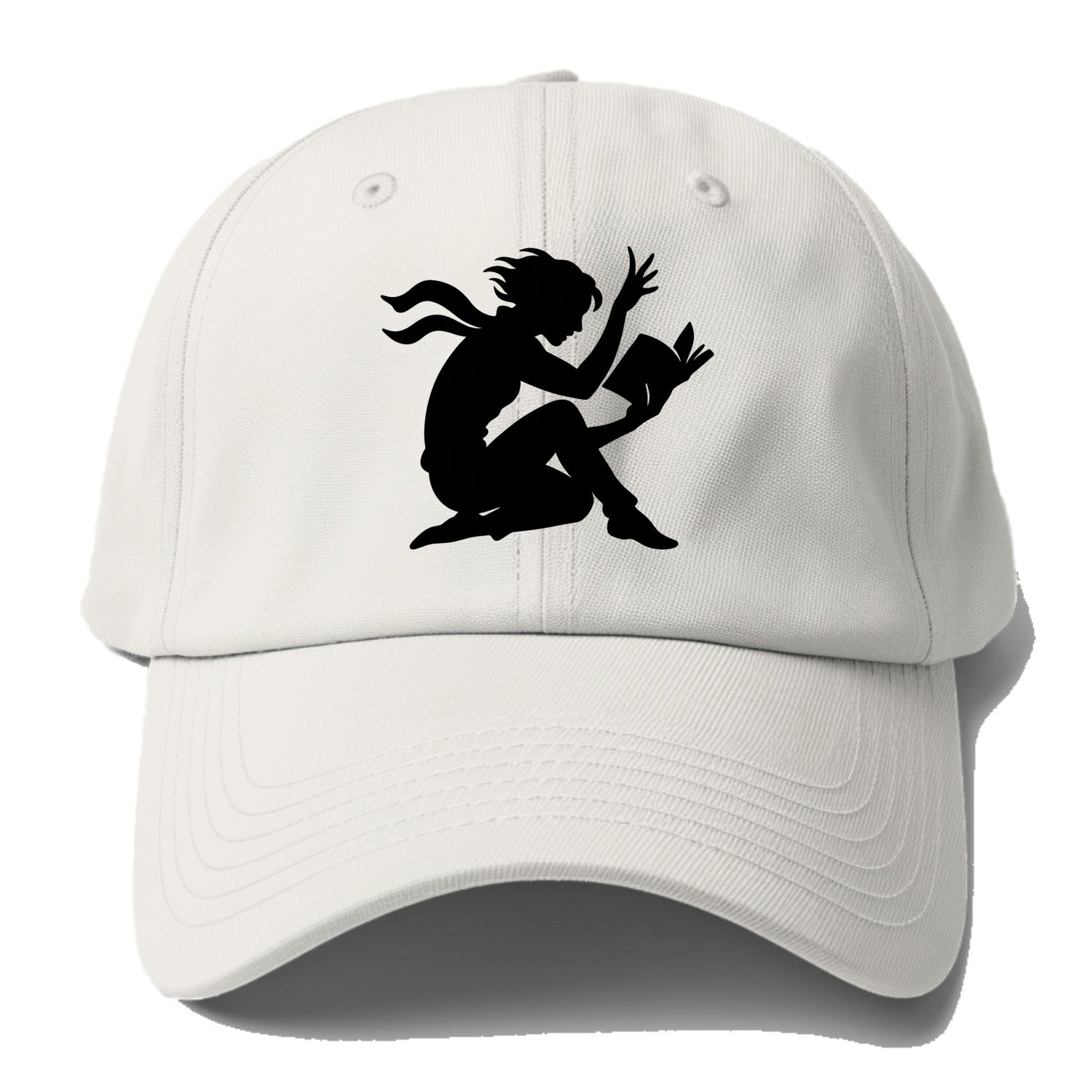 Reader lost in book moment - Baseball Cap For Big Heads - Off White