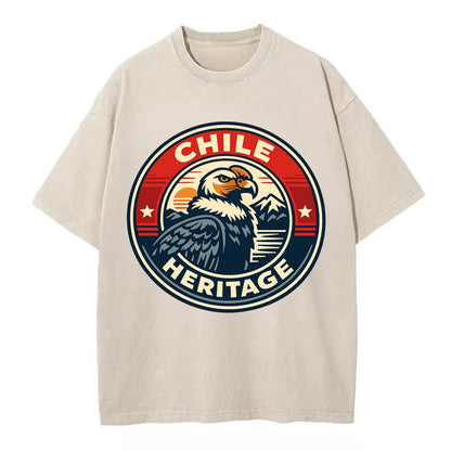 Andean Spirit Emblem - Vintage T-shirt - Off White