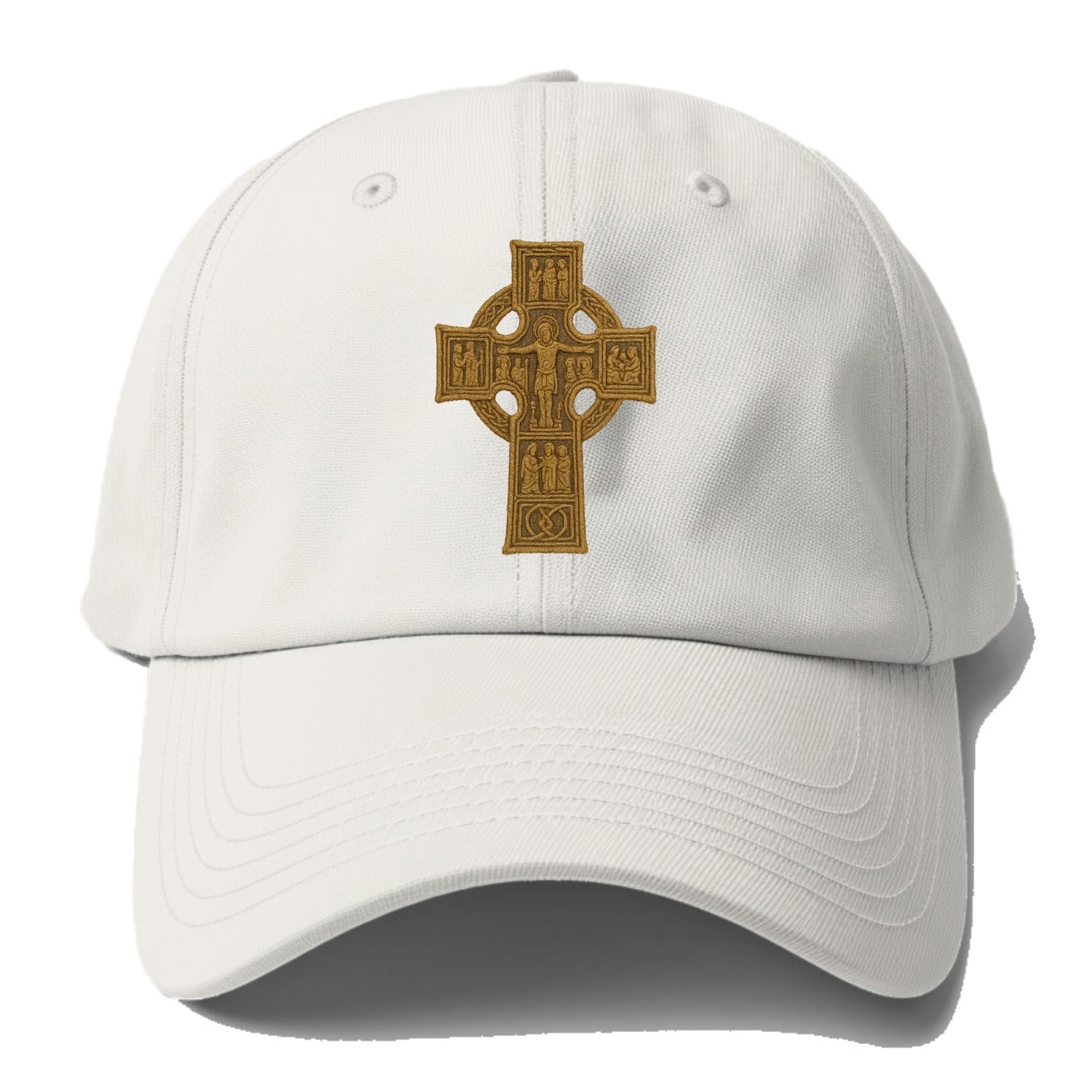 Monasterboice Cross - Baseball Cap - Off White