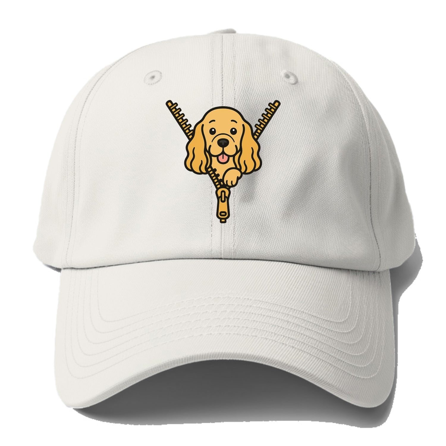 Cocker Spaniel - Baseball Cap For Big Heads - Off White