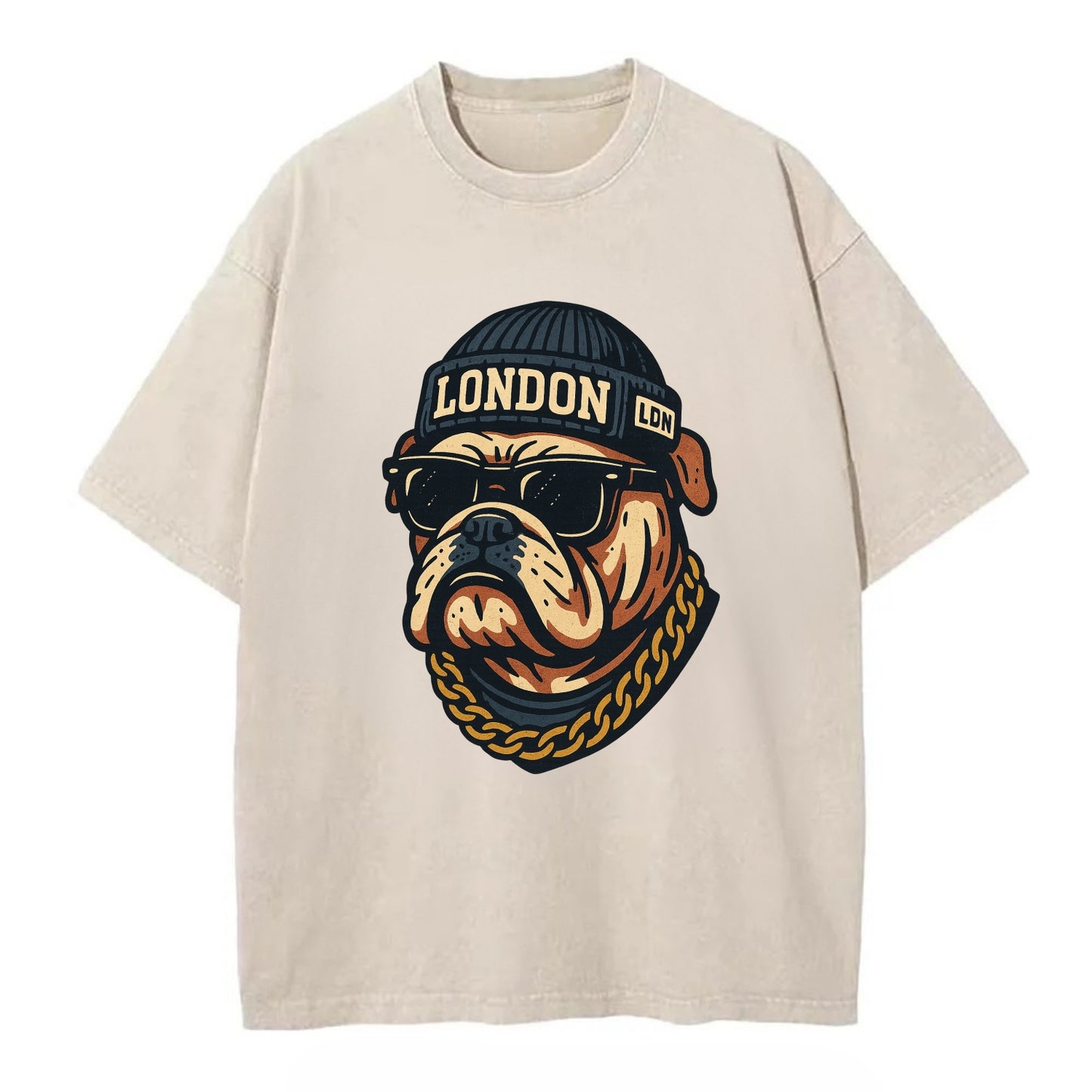 London Bulldog - Vintage T-shirt - Off White