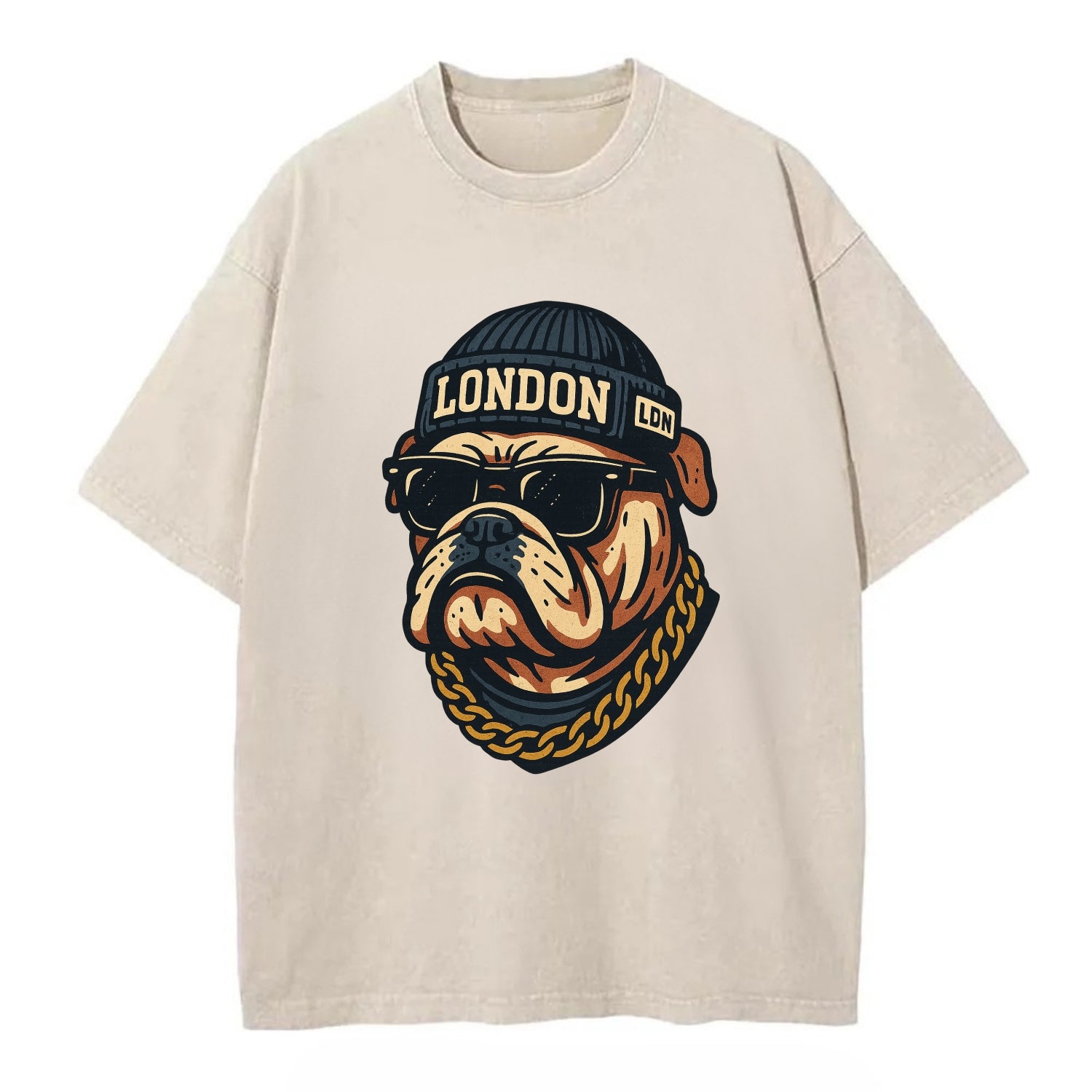 London Bulldog - Vintage T-shirt - Off White
