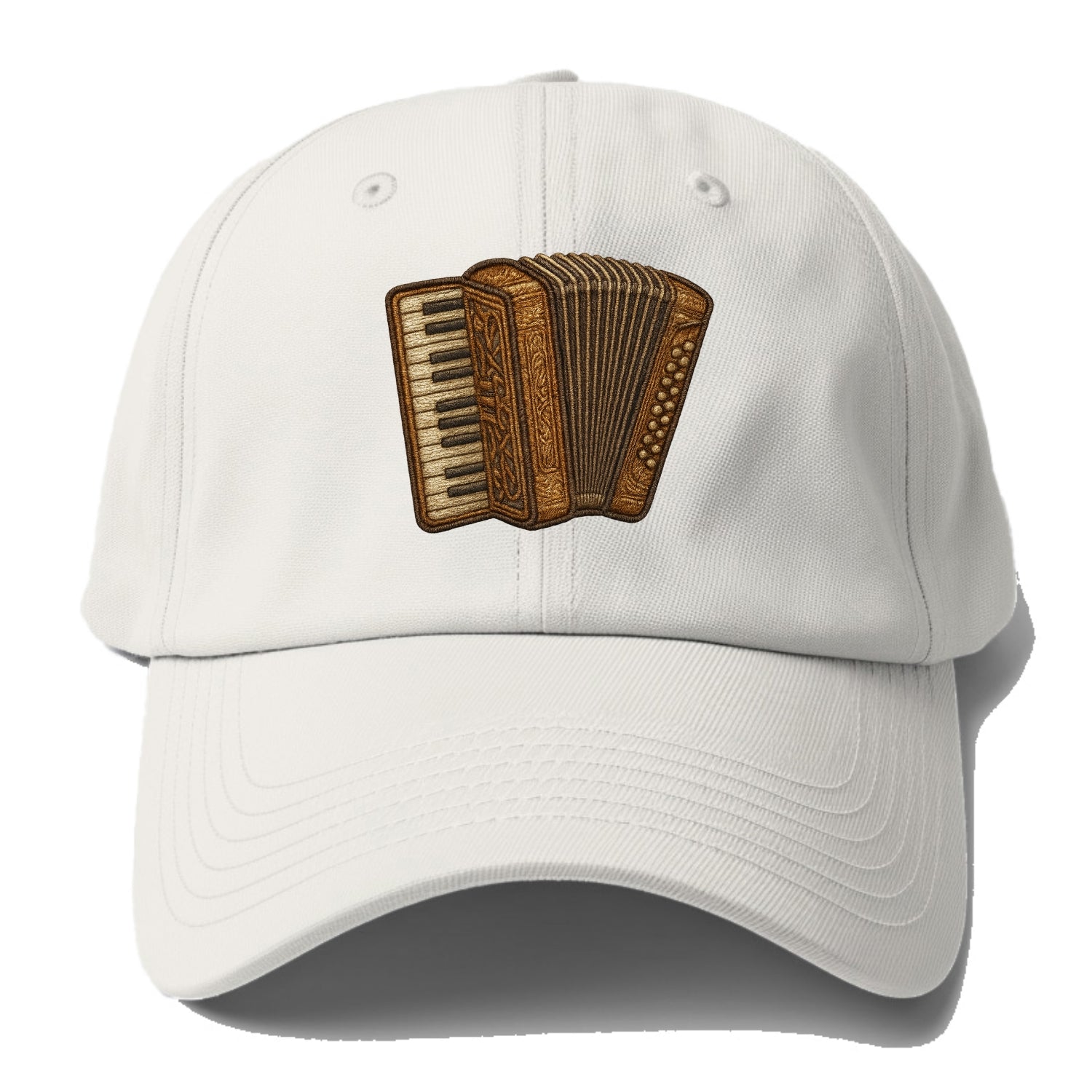 Accordion  - Baseball Cap For Big Heads - Off White